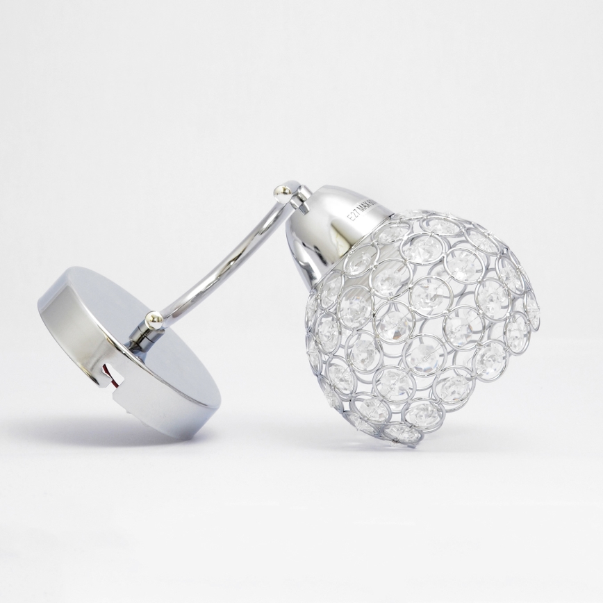 Nástenná lampa DORIS 1xE27/15W/230V lesklý chróm/číra
