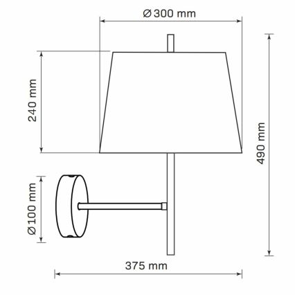 Nástenná lampa ELENA 1xE27/20W/230V biela