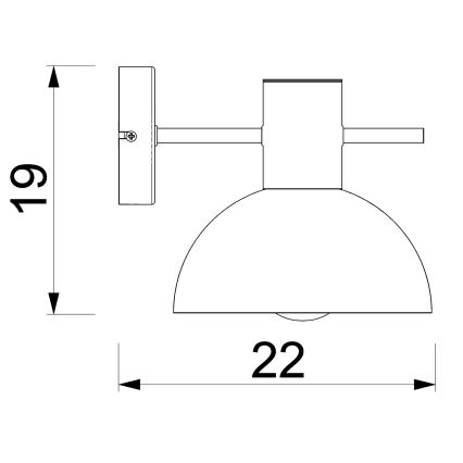 Nástenná lampa ESTATE MINI 1xE27/15W/230V modrá