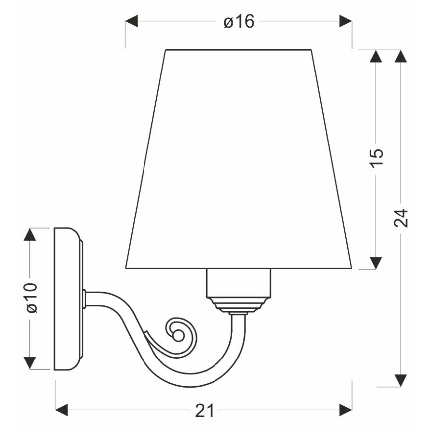 Nástenná lampa FIREZ 1xE27/40W/230V biela/šedá