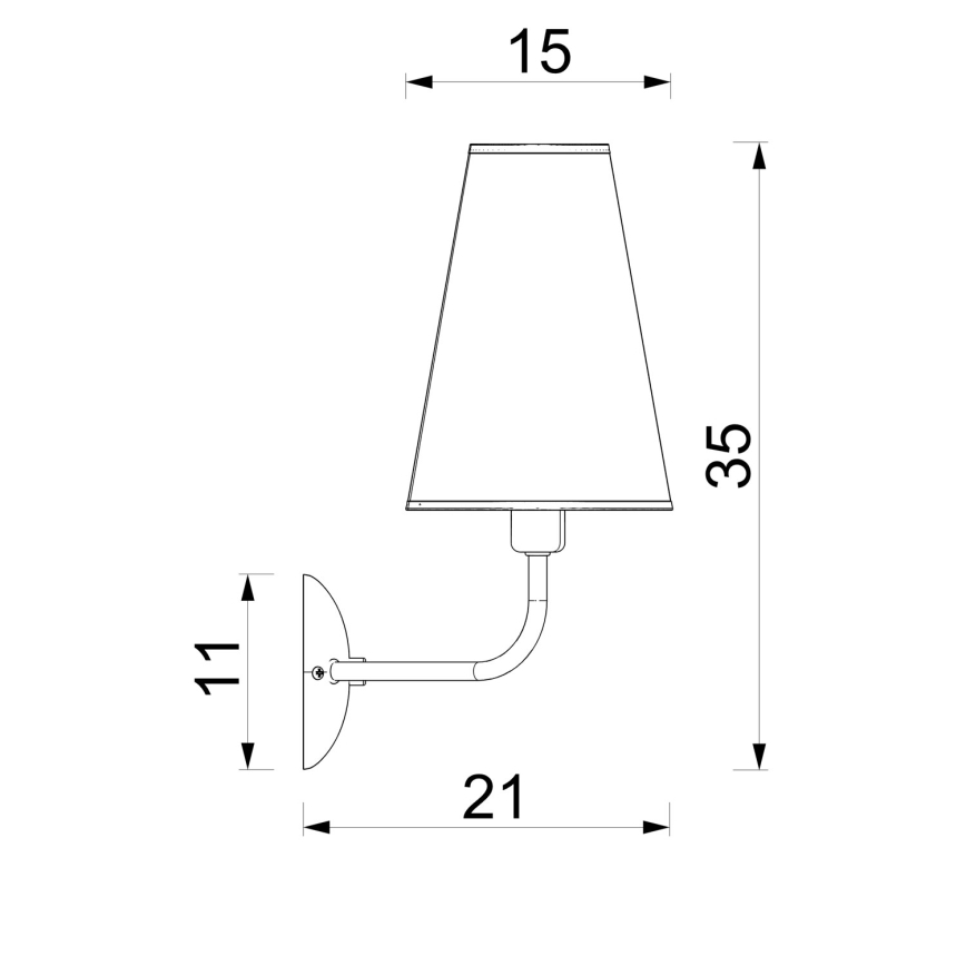Nástenná lampa GRENADA 2xE14/15W/230V béžová