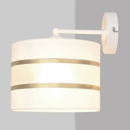 Nástenná lampa HELEN 1xE27/15W/230V biela/zlatá
