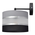Nástenná lampa HELEN 1xE27/15W/230V čierna/šedá/strieborná