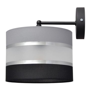 Nástenná lampa HELEN 1xE27/15W/230V čierna/šedá/strieborná