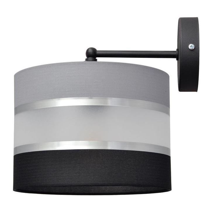 Nástenná lampa HELEN 1xE27/15W/230V čierna/šedá/strieborná