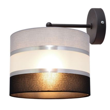 Nástenná lampa HELEN 1xE27/15W/230V čierna/šedá/strieborná