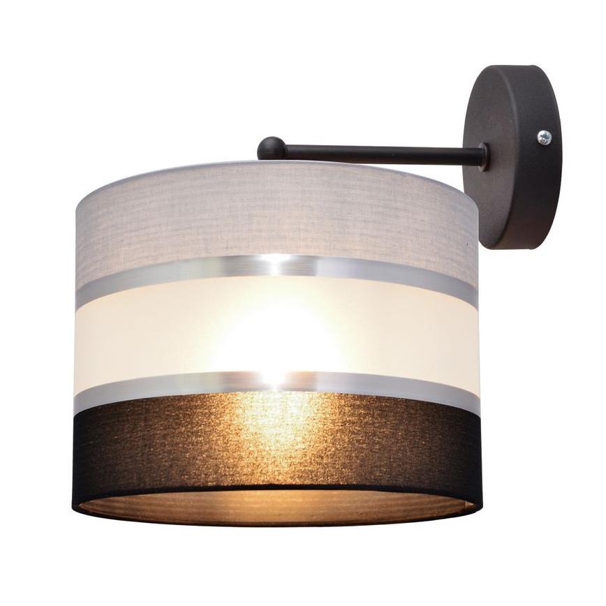 Nástenná lampa HELEN 1xE27/15W/230V čierna/šedá/strieborná
