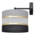 Nástenná lampa HELEN 1xE27/15W/230V čierna/šedá/zlatá