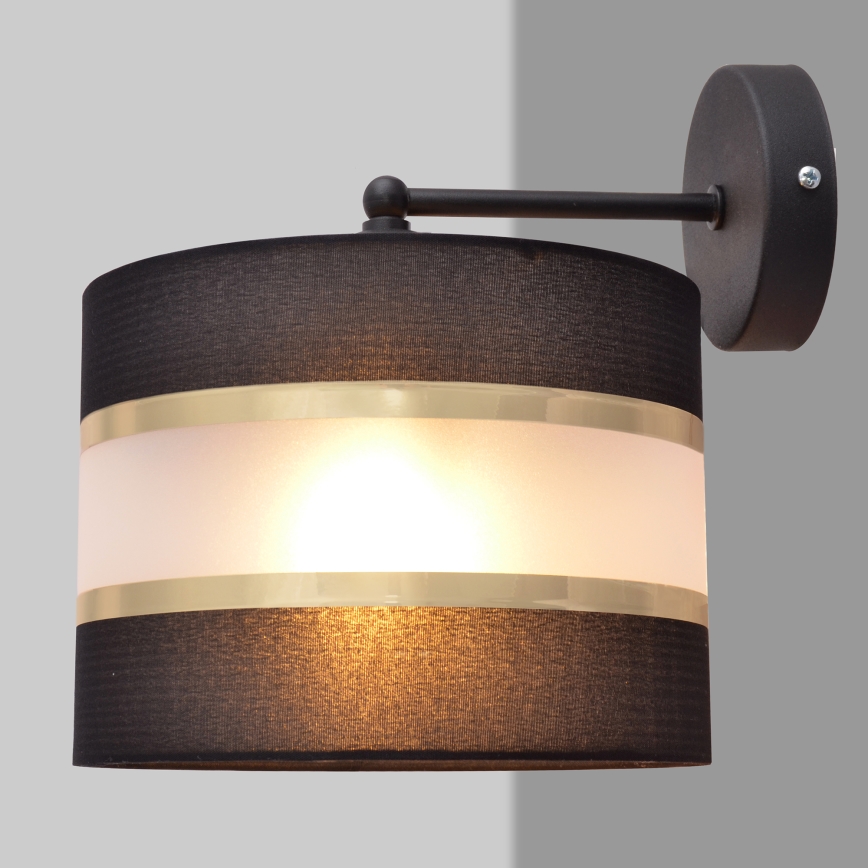 Nástenná lampa HELEN 1xE27/15W/230V čierna/zlatá