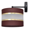 Nástenná lampa HELEN 1xE27/15W/230V hnedá/čierna/zlatá