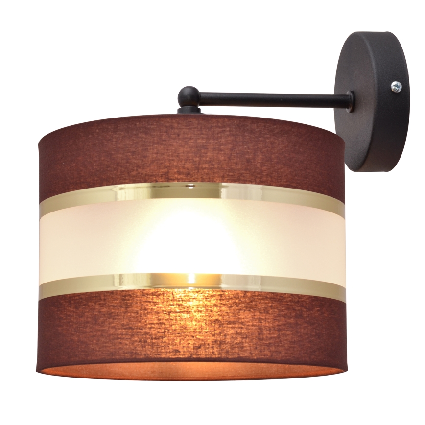 Nástenná lampa HELEN 1xE27/15W/230V hnedá/čierna/zlatá