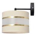 Nástenná lampa HELEN 1xE27/15W/230V krémová/čierna/zlatá