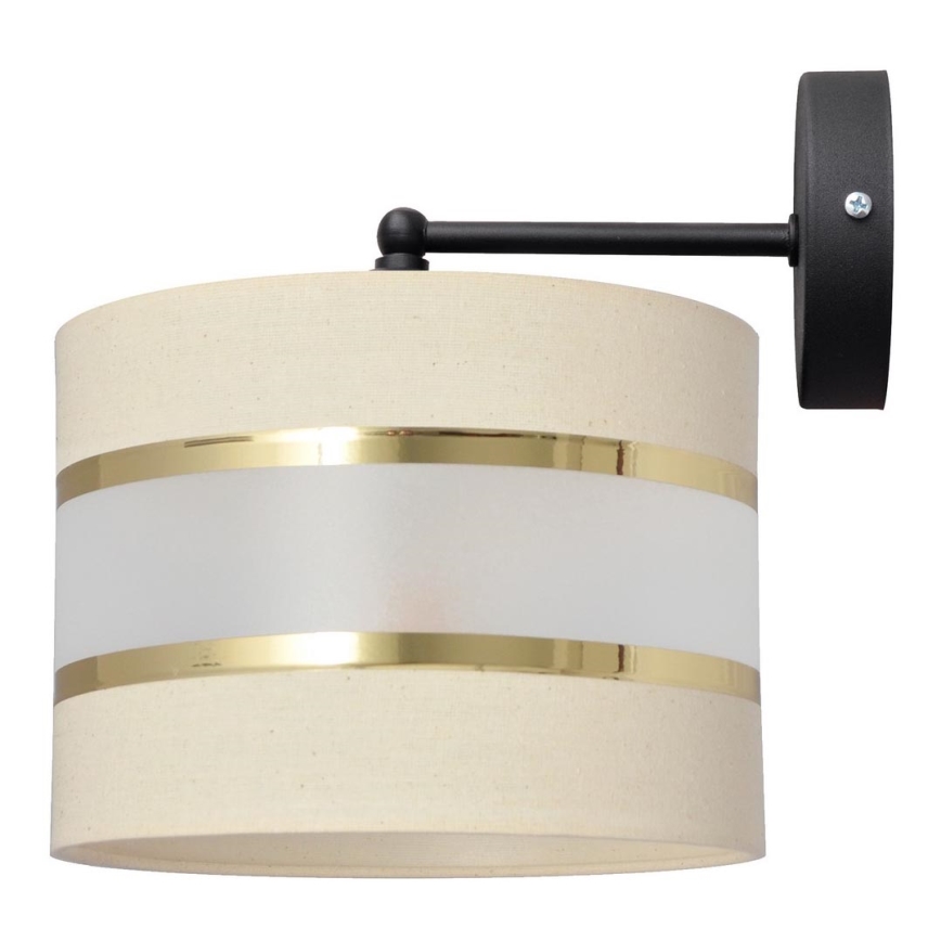 Nástenná lampa HELEN 1xE27/15W/230V krémová/čierna/zlatá