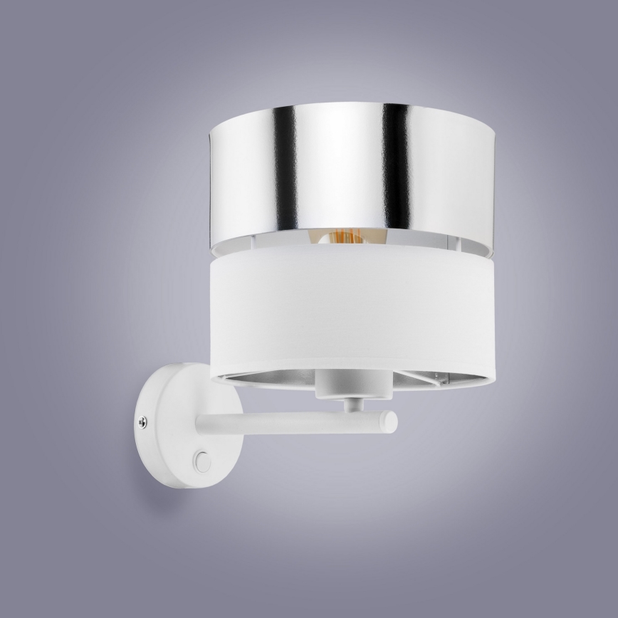 Nástenná lampa HILTON 1xE27/15W/230V biela/chróm