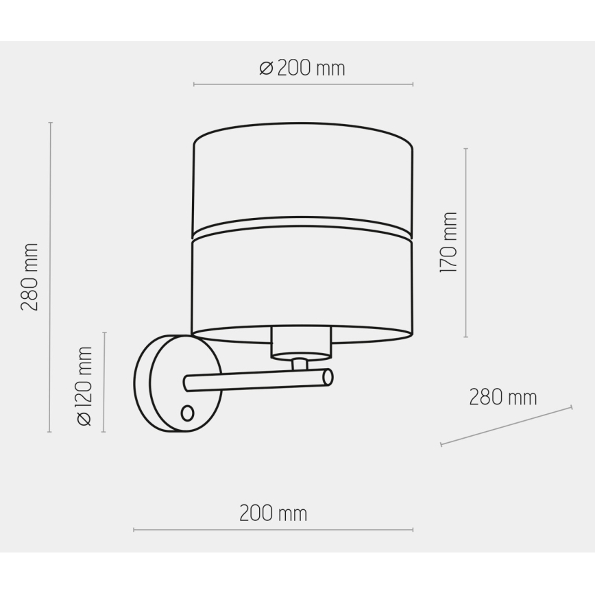 Nástenná lampa HILTON 1xE27/15W/230V biela/chróm