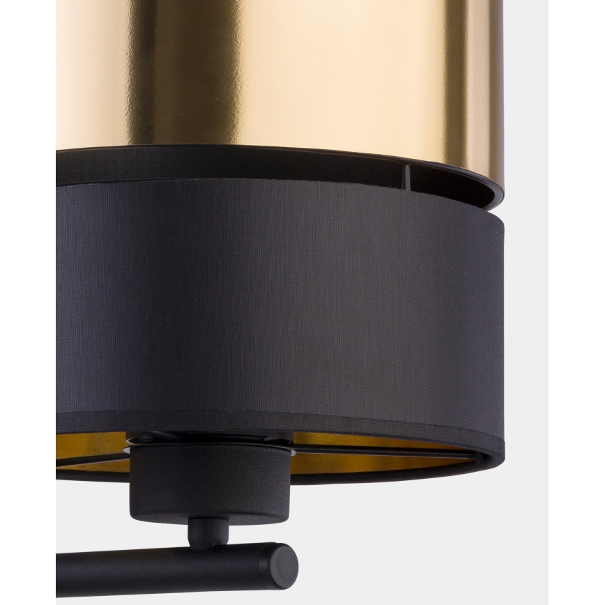 Nástenná lampa HILTON 1xE27/15W/230V mosadz/čierna