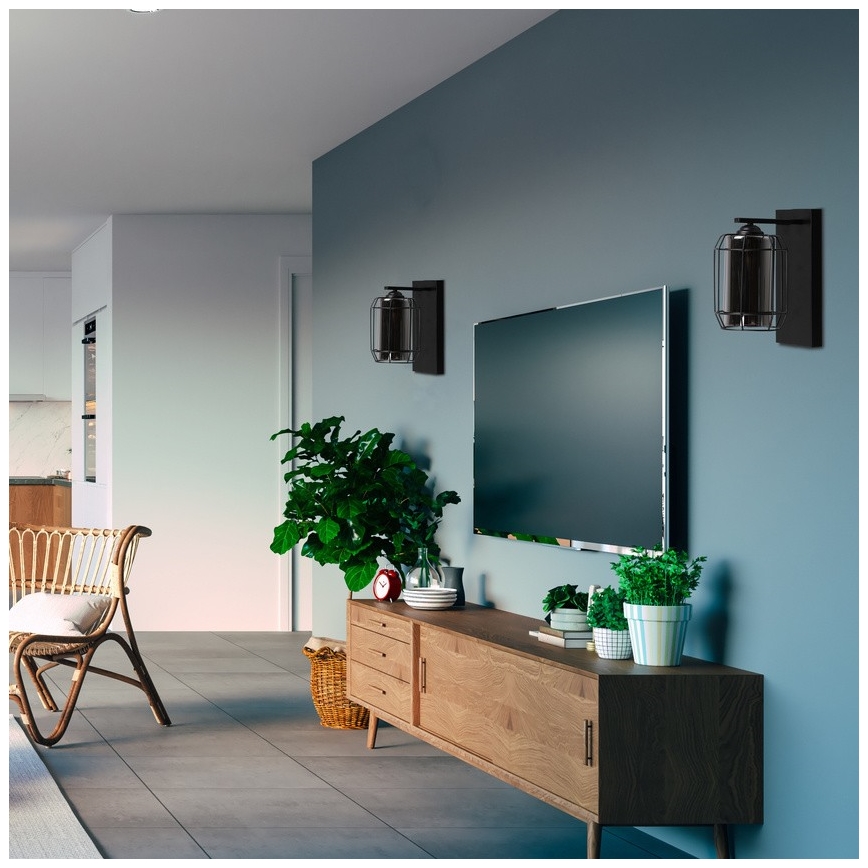 Nástenná lampa JONERA 1xE27/40W/230V čierna