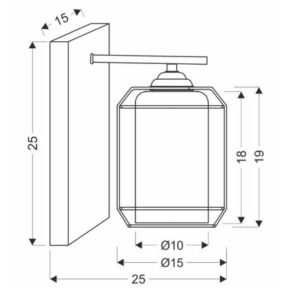 Nástenná lampa JONERA 1xE27/40W/230V čierna