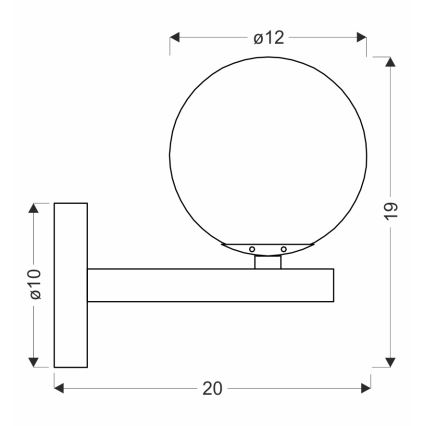 Nástenná lampa KAMA 1xG9/28W/230V čierna/dymová čierna