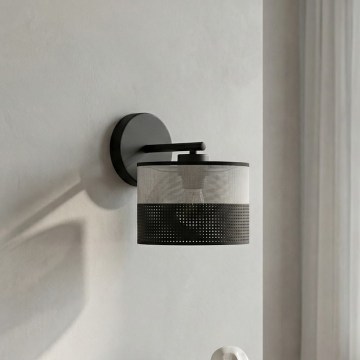 Nástenná lampa KARBON 1xE27/15W/230V čierna/šedá