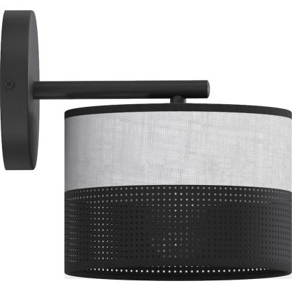 Nástenná lampa KARBON 1xE27/15W/230V čierna/šedá