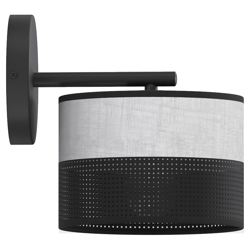 Nástenná lampa KARBON 1xE27/15W/230V čierna/šedá