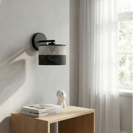 Nástenná lampa KARBON 1xE27/15W/230V čierna/šedá