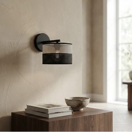 Nástenná lampa KARBON 1xE27/15W/230V čierna/šedá