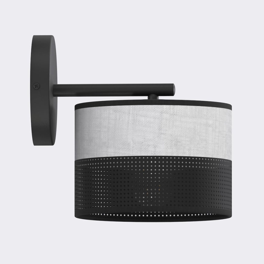 Nástenná lampa KARBON 1xE27/15W/230V čierna/šedá