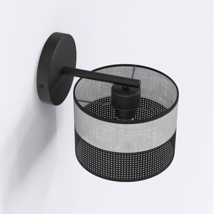 Nástenná lampa KARBON 1xE27/15W/230V čierna/šedá