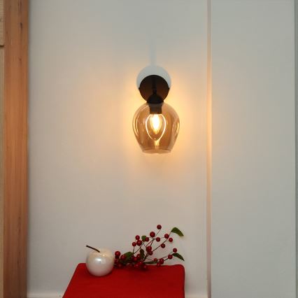 Nástenná lampa LILI 1xE27/15W/230V čierna/šedá