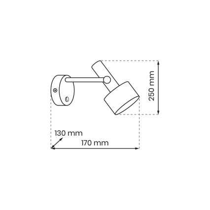 Nástenná lampa LINTERNA 1xGX53/12W/230V čierna