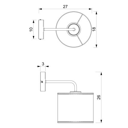 Nástenná lampa LOFT SHADE 1xE27/60W/230V čierna