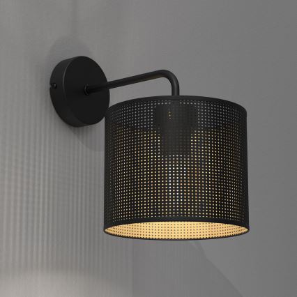 Nástenná lampa LOFT SHADE 1xE27/60W/230V čierna/zlatá