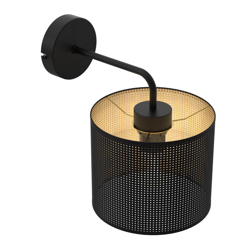 Nástenná lampa LOFT SHADE 1xE27/60W/230V čierna/zlatá