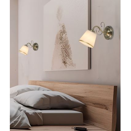 Nástenná lampa LOSANNA 1xE14/40W/230V mosadz