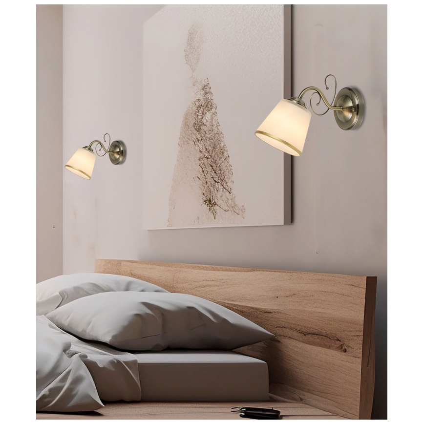 Nástenná lampa LOSANNA 1xE14/40W/230V mosadz