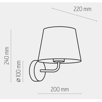 Nástenná lampa MAJA 1xE27/15W/230V šedá