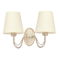 Nástenná lampa MALBO 2xE27/15W/230V béžová