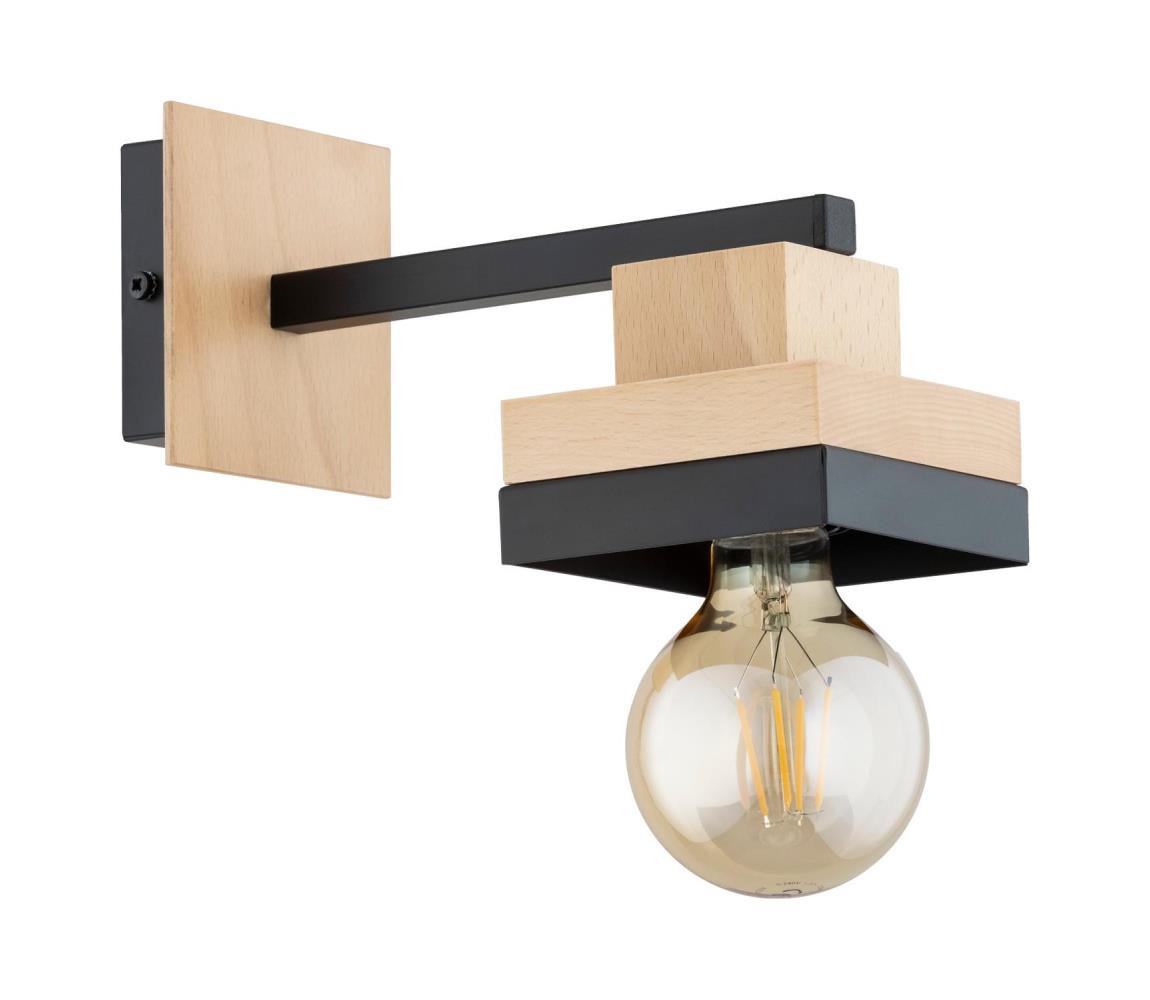 Nástenná lampa MIKO 1xE27/15W/230V čierna/béžová 91538