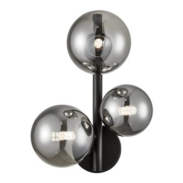 Nástenná lampa MILA 3xG9/9W/230V čierna/šedá