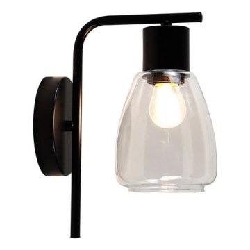 Nástenná lampa MOLDO 1xE27/40W/230V čierna/číra