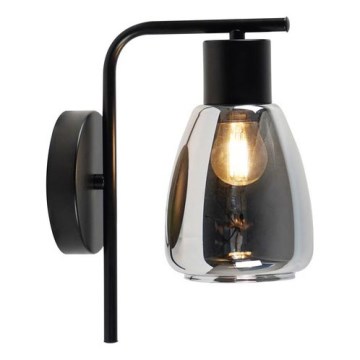 Nástenná lampa MOLDO 1xE27/40W/230V čierna/dymová čierna