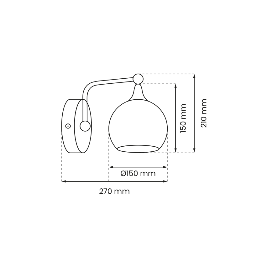 Nástenná lampa MONTE 1xE27/60W/230V matný chróm