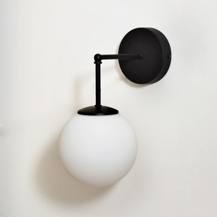 Nástenná lampa MOON 1xE27/15W/230V čierna