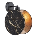 Nástenná lampa MOTIF 1xE27/15W/230V čierna/zlatá