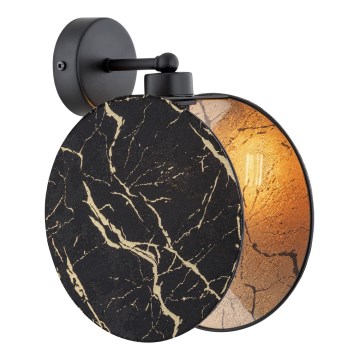 Nástenná lampa MOTIF 1xE27/15W/230V čierna/zlatá
