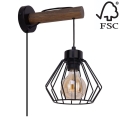 Nástenná lampa MUG 1xE27/15W/230V borovica – FSC certifikované