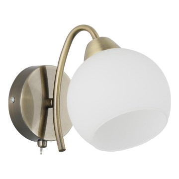 Nástenná lampa NESTOR 1xE27/40W/230V mosadz