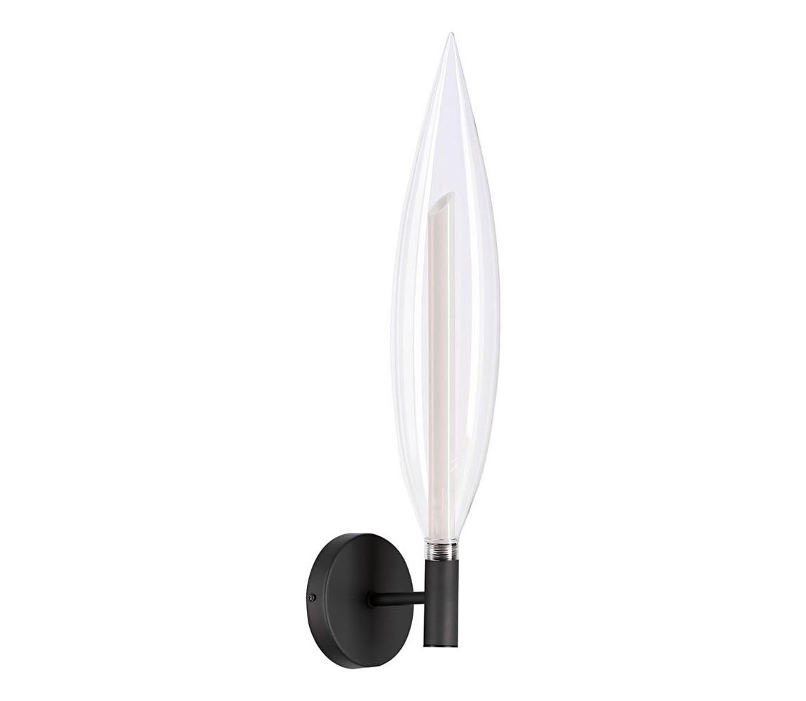 Nástenná lampa NORDIC 1xG9/5W/230V čierna/priehľadná 21-55156